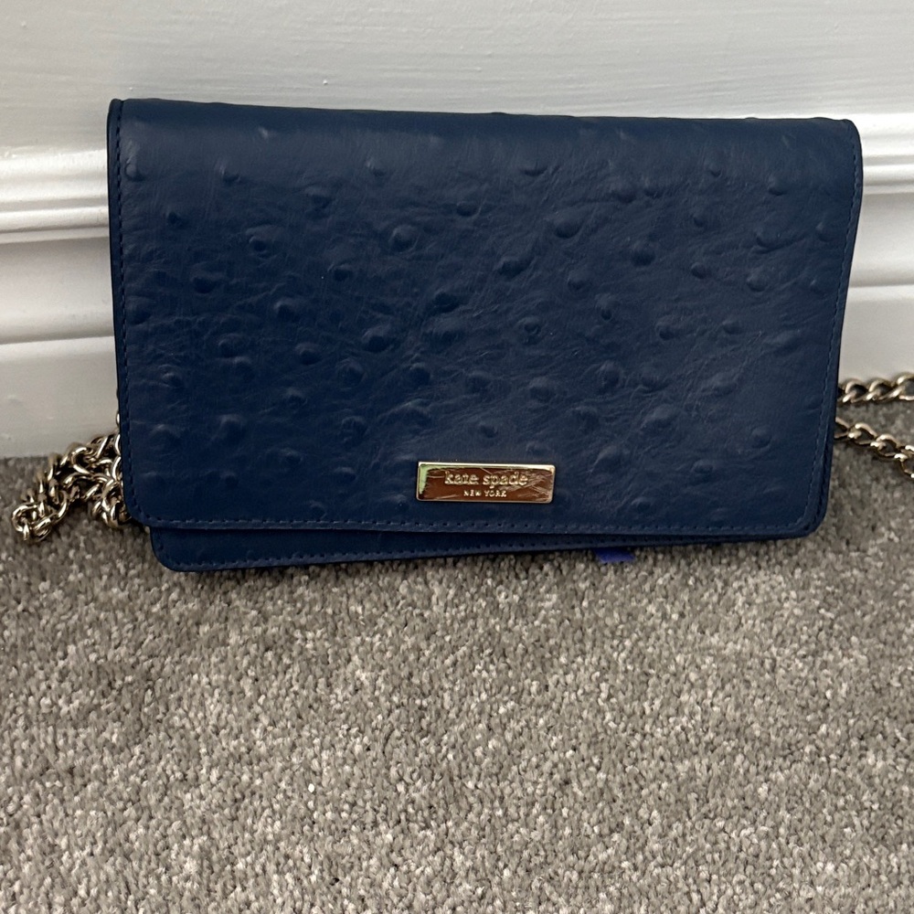 Kate Spade Navy Leather Wristlet